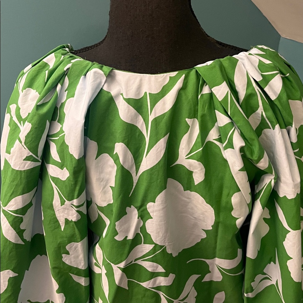NWT Kate Spade New York x Target Poplin Long Sleeve Green Mini Dress Size Small - Picture 13 of 16